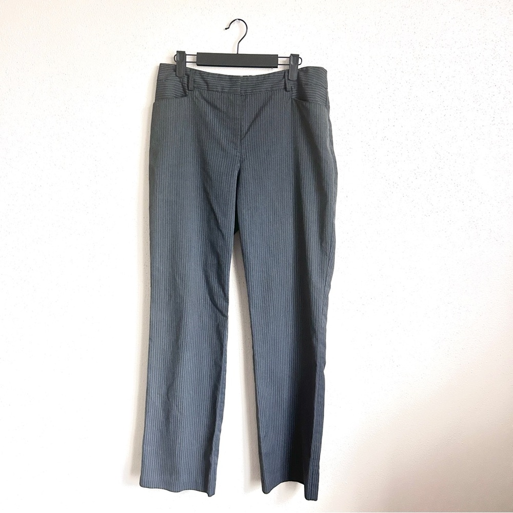 Soho Apparel Charcoal Pinstripe Trousers